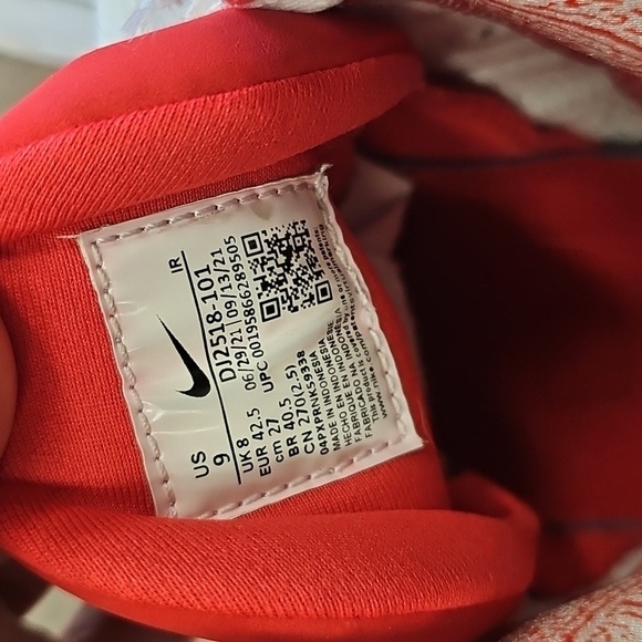 Nike, Red, Pippen, Sneakers, Active, Basketball, Casual, Men's, Flight, White, - Picture 7 of 14